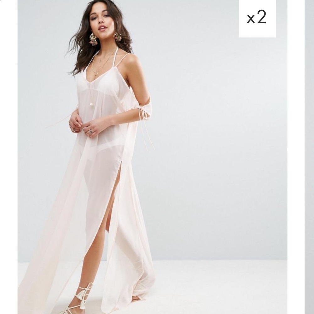 Asos chiffon maxi beach cover up